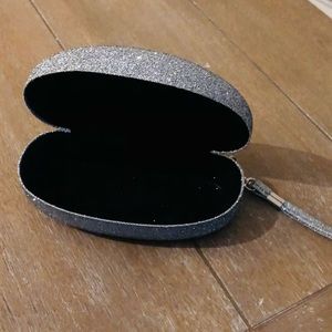 Silver Glittery Sunglasses case.